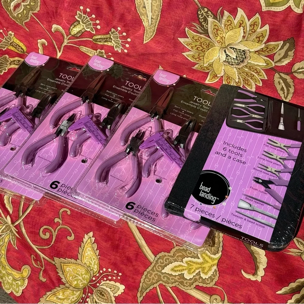 NIB NWT One/set Bead Landing Jewelry Making Tool Kit -zipper black case‎ Beading